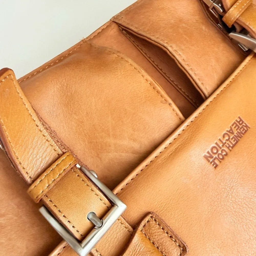 Kenneth Cole Reaction Mind Your Own Business Colombian Leather Laptop Bag